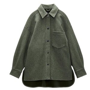 ZARA BUTTONED SOFT OVERSHIRT.